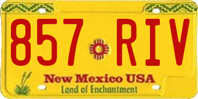 NM license plate 857RIV