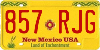 NM license plate 857RJG