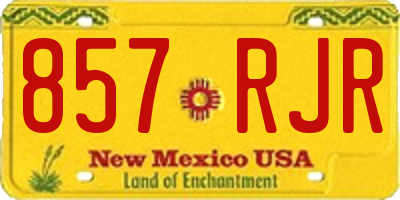 NM license plate 857RJR