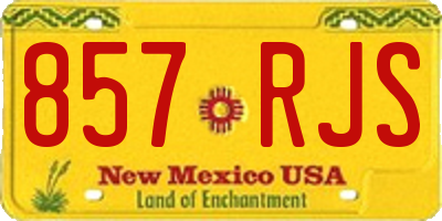 NM license plate 857RJS