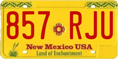 NM license plate 857RJU
