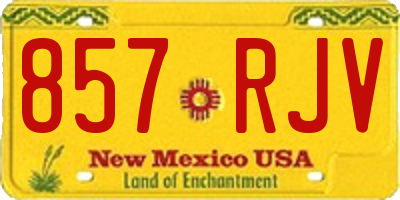 NM license plate 857RJV