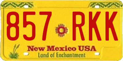 NM license plate 857RKK