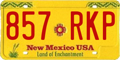 NM license plate 857RKP