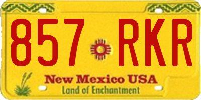 NM license plate 857RKR
