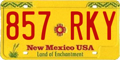 NM license plate 857RKY
