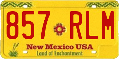 NM license plate 857RLM