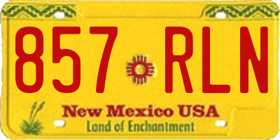 NM license plate 857RLN