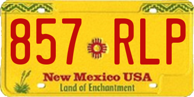 NM license plate 857RLP