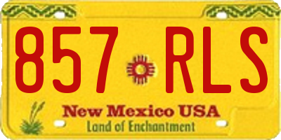 NM license plate 857RLS