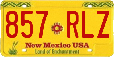 NM license plate 857RLZ