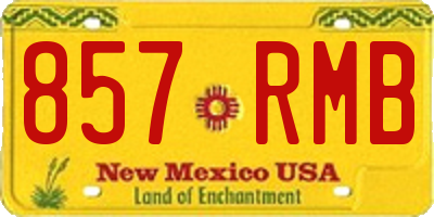 NM license plate 857RMB