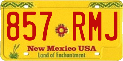 NM license plate 857RMJ