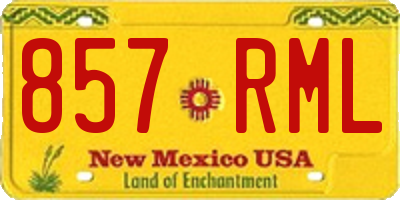 NM license plate 857RML