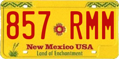 NM license plate 857RMM