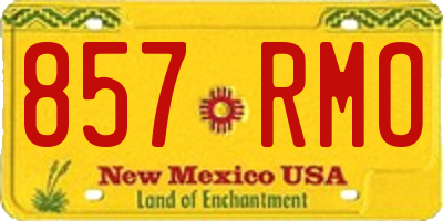 NM license plate 857RMO
