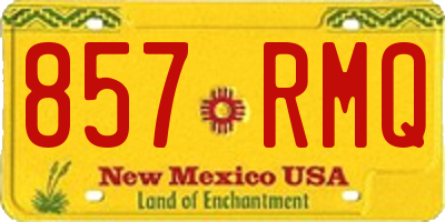NM license plate 857RMQ