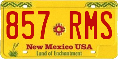 NM license plate 857RMS