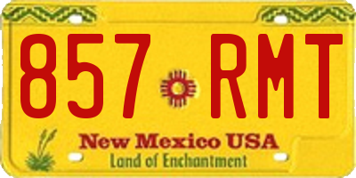 NM license plate 857RMT