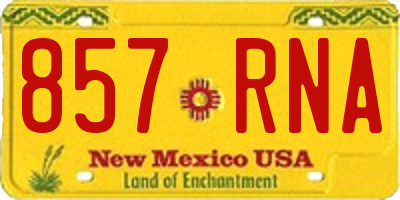 NM license plate 857RNA