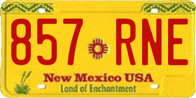 NM license plate 857RNE