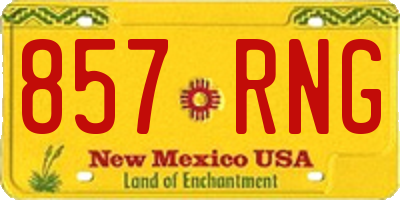 NM license plate 857RNG
