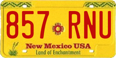 NM license plate 857RNU