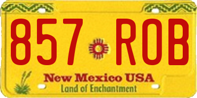 NM license plate 857ROB