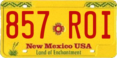 NM license plate 857ROI