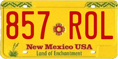 NM license plate 857ROL