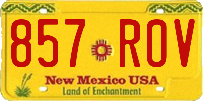 NM license plate 857ROV