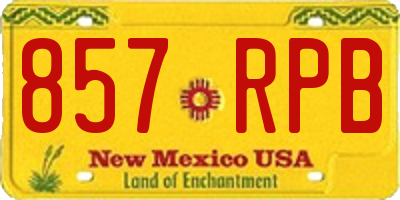 NM license plate 857RPB