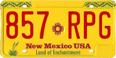 NM license plate 857RPG