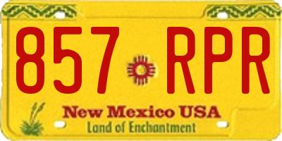 NM license plate 857RPR
