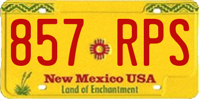 NM license plate 857RPS