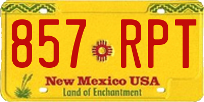 NM license plate 857RPT