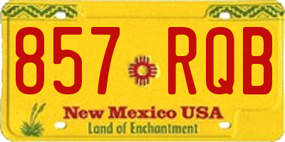 NM license plate 857RQB
