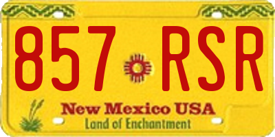 NM license plate 857RSR