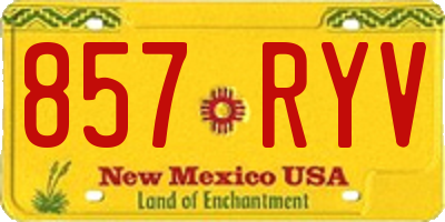 NM license plate 857RYV