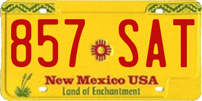 NM license plate 857SAT