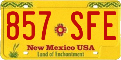 NM license plate 857SFE
