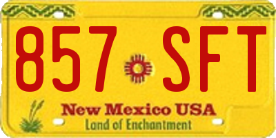 NM license plate 857SFT