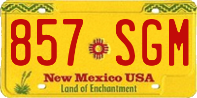 NM license plate 857SGM