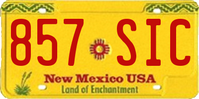 NM license plate 857SIC