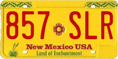 NM license plate 857SLR