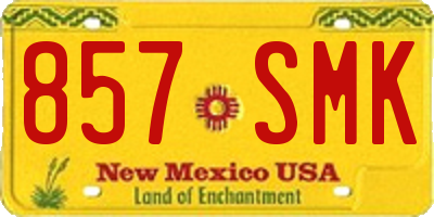 NM license plate 857SMK