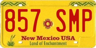 NM license plate 857SMP