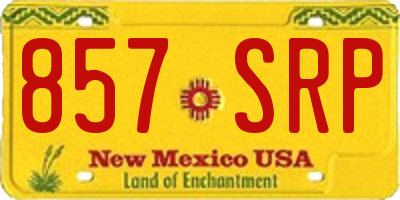 NM license plate 857SRP