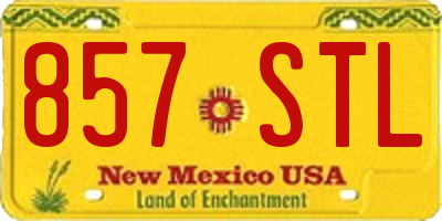 NM license plate 857STL