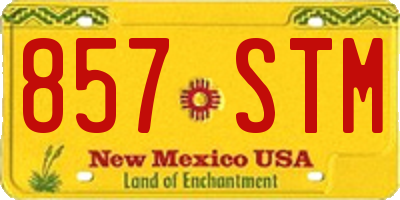 NM license plate 857STM